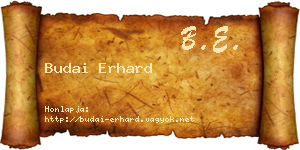 Budai Erhard névjegykártya