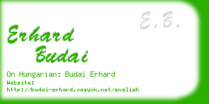 erhard budai business card